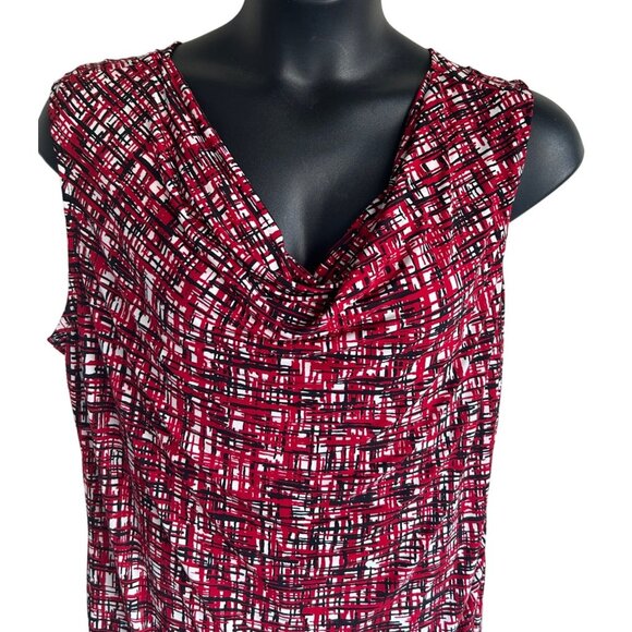 George Plus size 20 XXL Faux Wrap Swoop Neck Sleeveless Dress - Picture 4 of 10